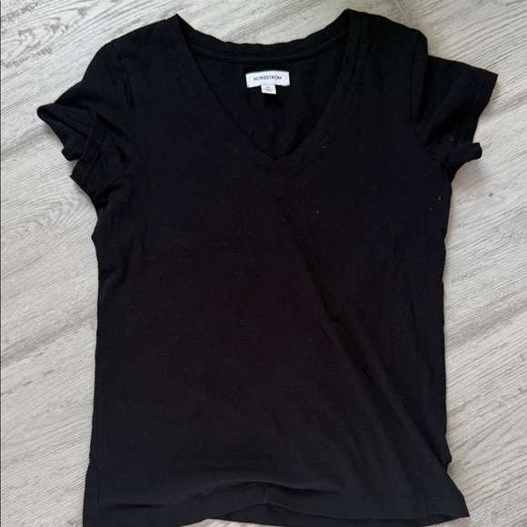 Nordstrom Tops - Nordstrom Black V-Neck Short Sleeve Tee